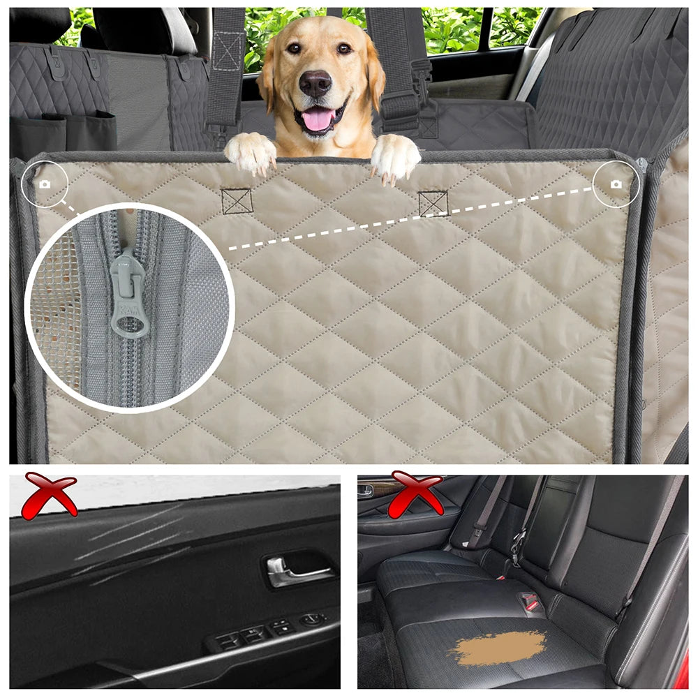 Luxurious PETRAVEL Waterproof Dog Car Seat Cover – Premium Hammock Protector for Safe and Comfortable Pet Travel