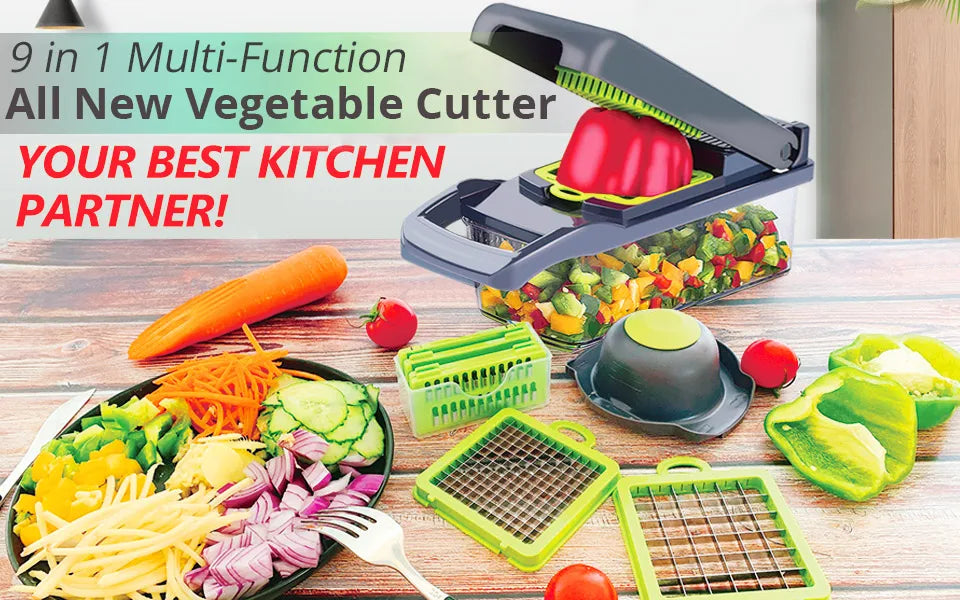 Multifunctional Vegetable Chopper & Slicer - Stainless Steel Kitchen Grater for Fruits, Cheese, and Vegetables