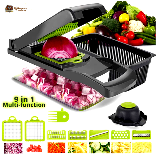 Multifunctional Vegetable Chopper & Slicer - Stainless Steel Kitchen Grater for Fruits, Cheese, and Vegetables