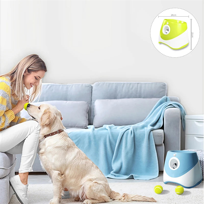 Luxurious Automatic Dog Tennis Ball Launcher – Rechargeable Interactive Toy for Endless Fun and Exercise