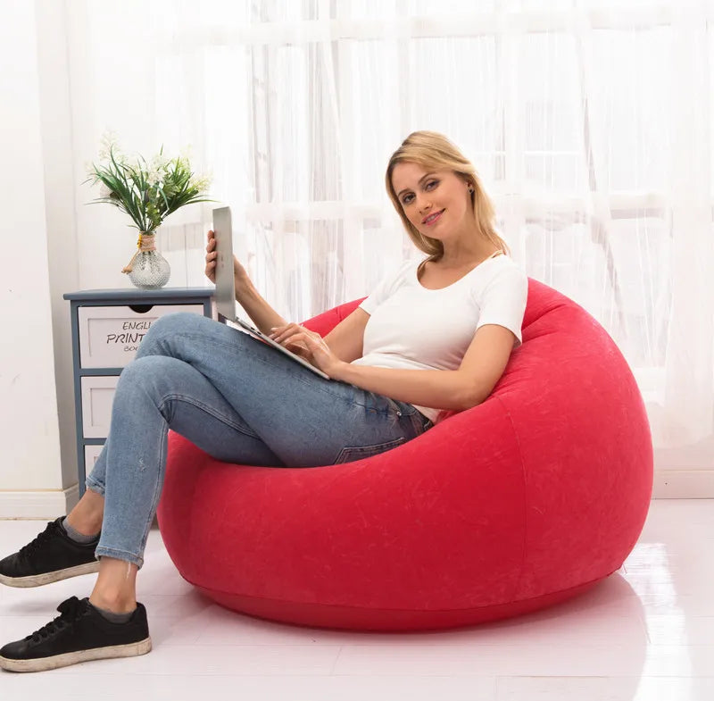 Large Lazy Inflatable Sofa Chairs PVC Lounger Seat Bean Bag Sofas Pouf Puff Couch Tatami Living Room Supply