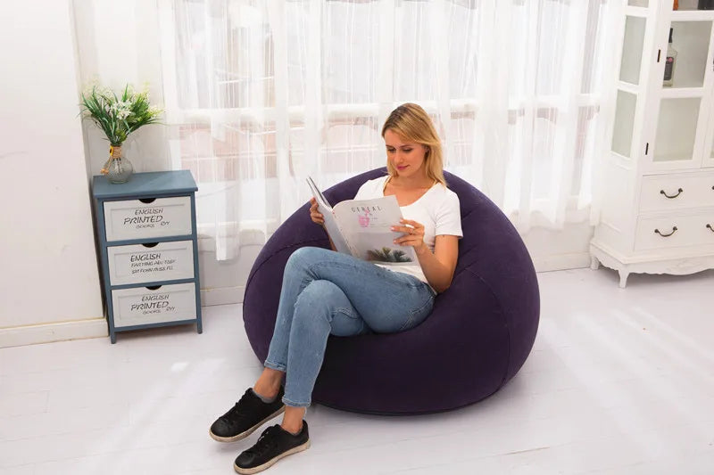 Large Lazy Inflatable Sofa Chairs PVC Lounger Seat Bean Bag Sofas Pouf Puff Couch Tatami Living Room Supply