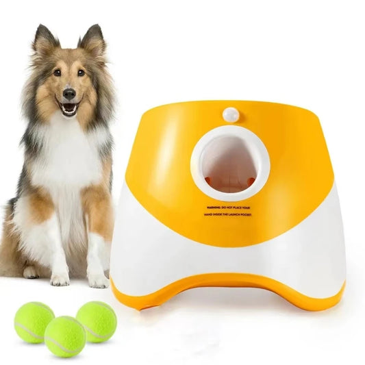 Luxurious Automatic Dog Tennis Ball Launcher – Rechargeable Interactive Toy for Endless Fun and Exercise