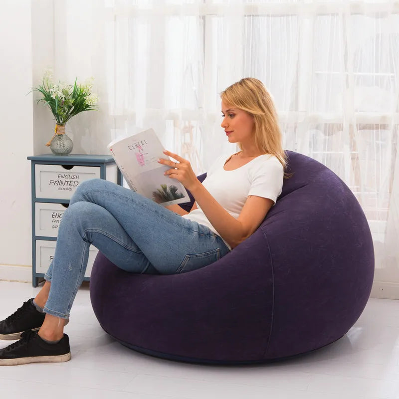 Large Lazy Inflatable Sofa Chairs PVC Lounger Seat Bean Bag Sofas Pouf Puff Couch Tatami Living Room Supply