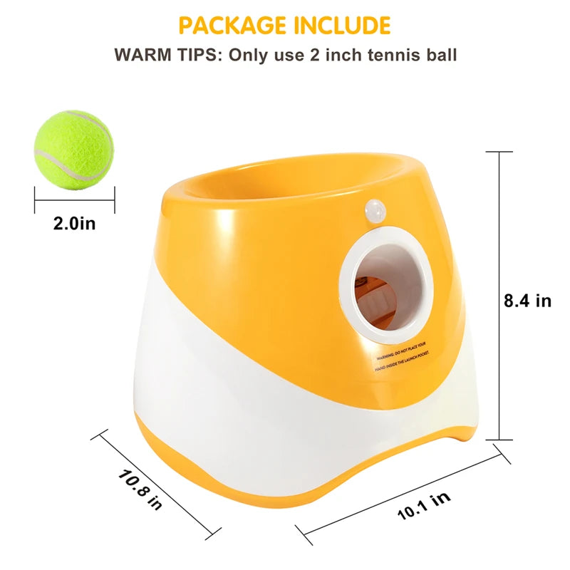 Luxurious Automatic Dog Tennis Ball Launcher – Rechargeable Interactive Toy for Endless Fun and Exercise