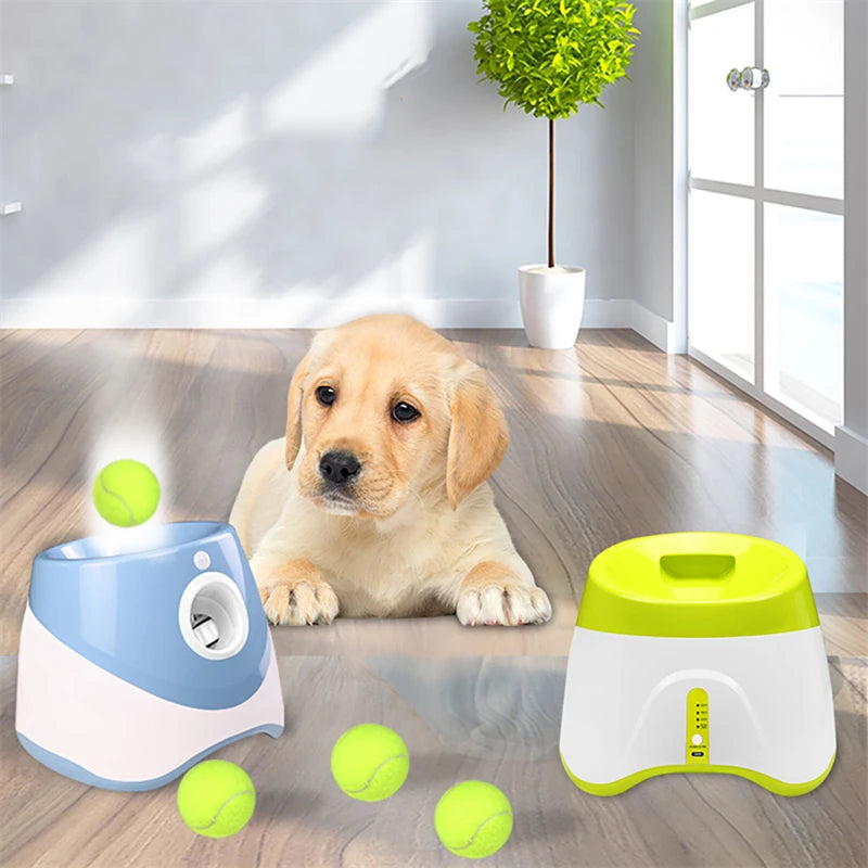 Luxurious Automatic Dog Tennis Ball Launcher – Rechargeable Interactive Toy for Endless Fun and Exercise