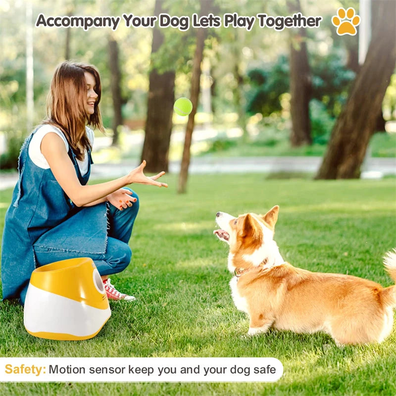 Luxurious Automatic Dog Tennis Ball Launcher – Rechargeable Interactive Toy for Endless Fun and Exercise