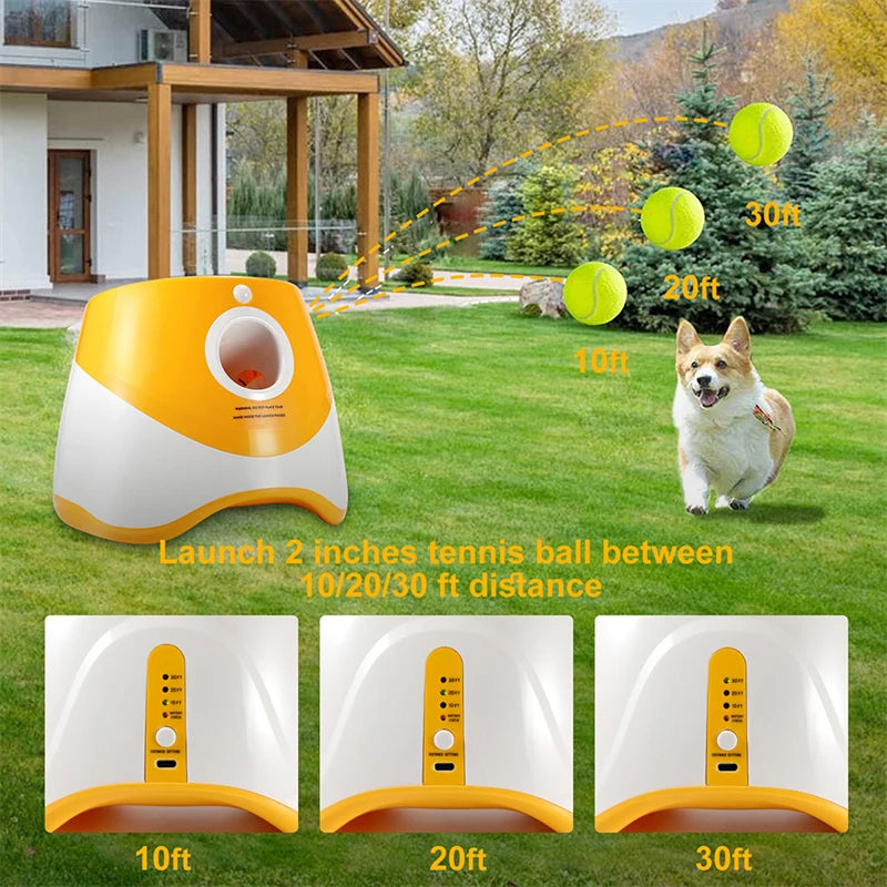 Luxurious Automatic Dog Tennis Ball Launcher – Rechargeable Interactive Toy for Endless Fun and Exercise