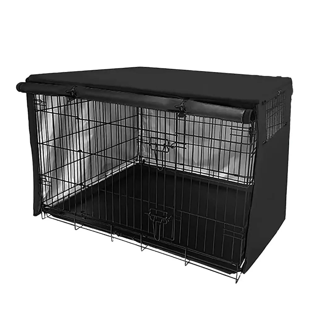 Universal Waterproof Dog Crate Cover | All-Season Protective Kennel Cover with Dual Entrances