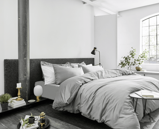 Grey Oxford Pillowcase | House Babylon Collection | Luxurious Egyptian Cotton