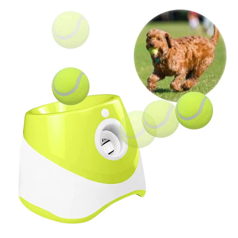 Luxurious Automatic Dog Tennis Ball Launcher – Rechargeable Interactive Toy for Endless Fun and Exercise