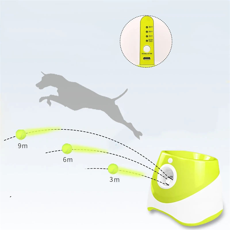 Luxurious Automatic Dog Tennis Ball Launcher – Rechargeable Interactive Toy for Endless Fun and Exercise