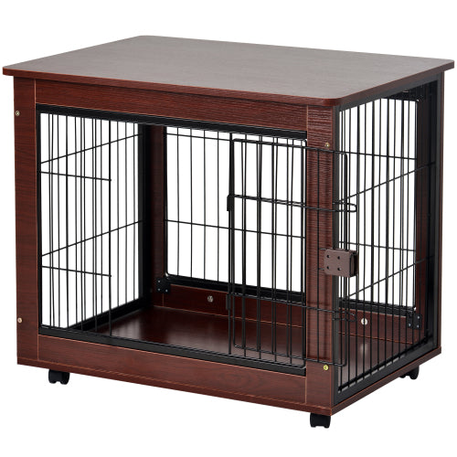 Furniture Style Pet Dog Crate Cage End Table - Stylish Wooden Kennel for Dogs