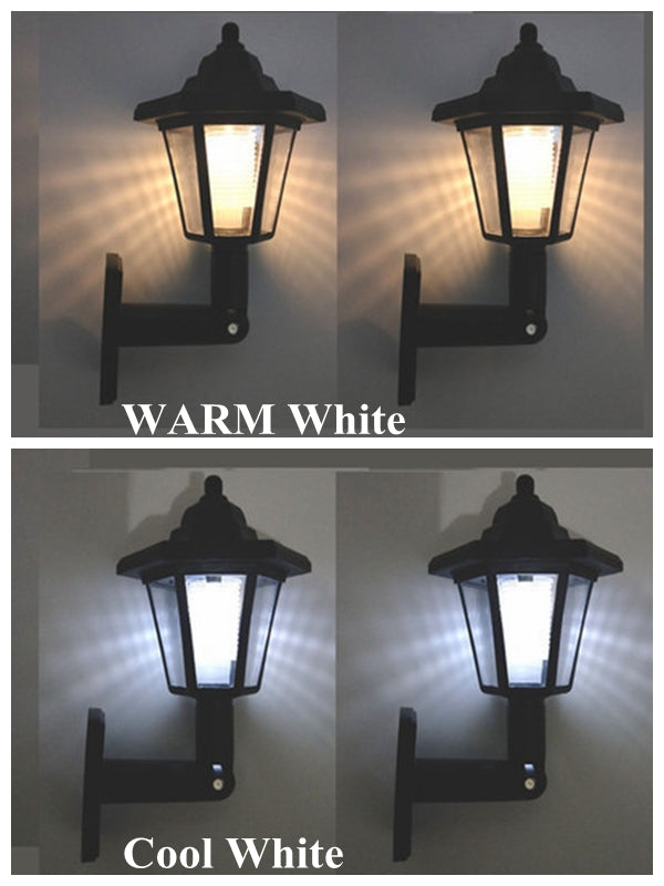 2-Pack Waterproof Solar LED Hexagonal Wall Lamps - No Wiring Required