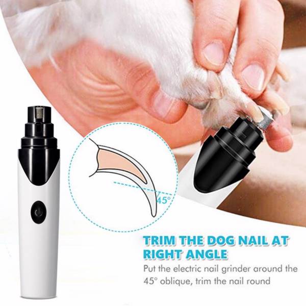 Rechargeable Dog Nail Grinders | Pet Nail Clippers & Grooming Trimmer for Dogs & Cats