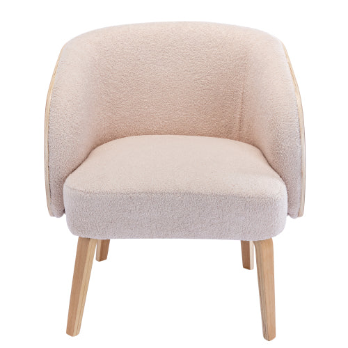 Stylish Lamb-Hair Accent Chair | Upholstered Living Room & Bedroom Chair