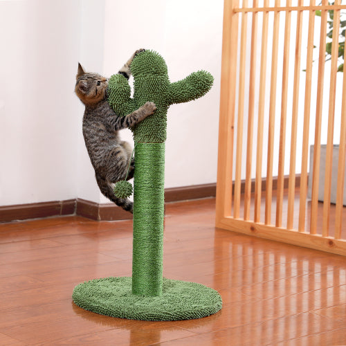 Cactus Cat Scratching Post with Natural Sisal Rope – Fun & Durable Cat Scratch Tower