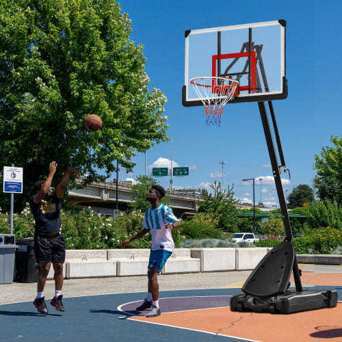 Height Adjustable Basketball Hoop System 7.5ft-10ft – Outdoor Portable Basketball Goal for Home or Yard