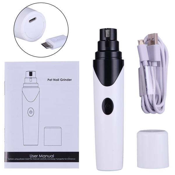 Rechargeable Dog Nail Grinders | Pet Nail Clippers & Grooming Trimmer for Dogs & Cats